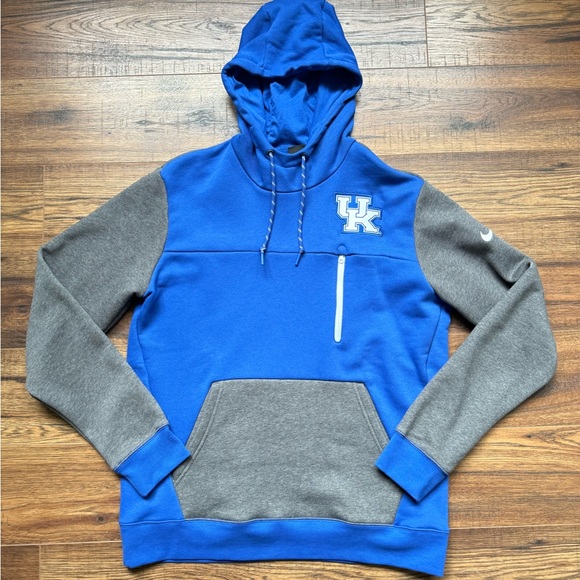 Large Nike UK Blue and Gray Hoodie - Picture 1 of 3